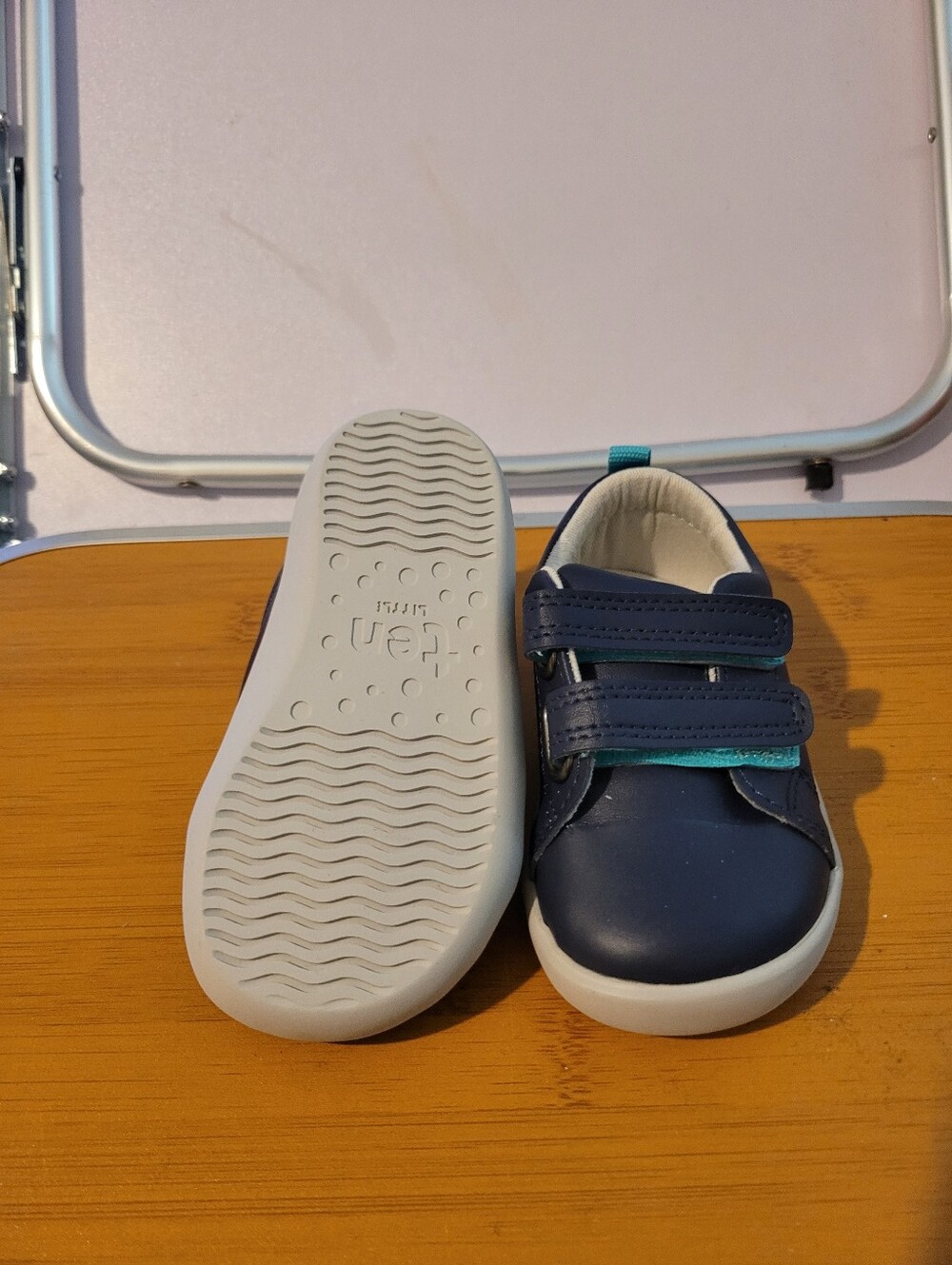 Ten Little Toddler Boys Navy Velcro Sneaker Sz 6  New W/O Box